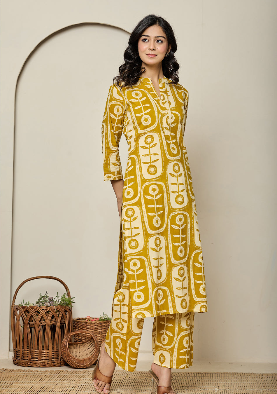 Ammanya Mustard BloomPod Co-ord Set