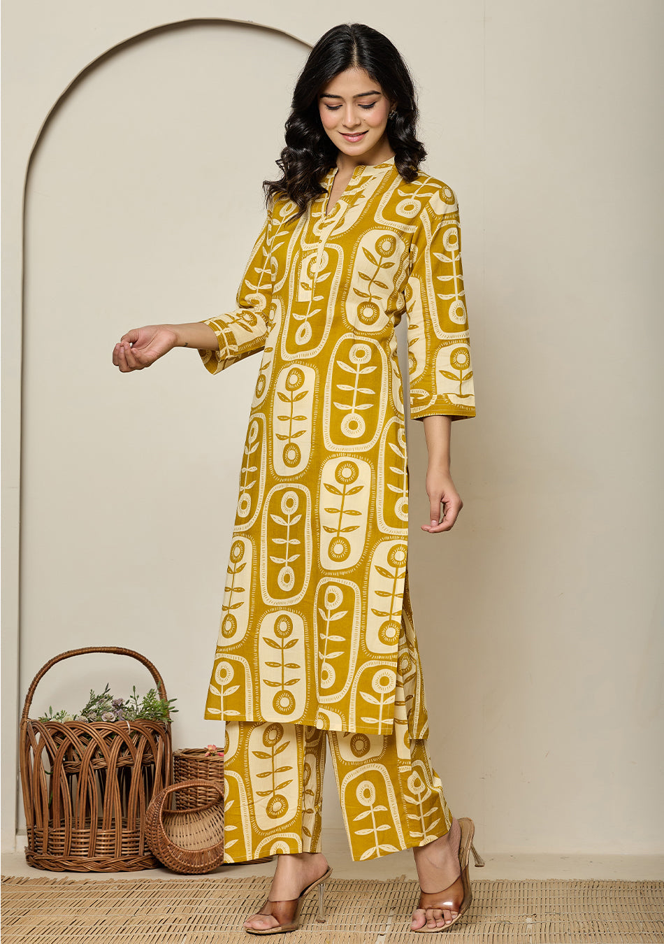 Ammanya Mustard BloomPod Co-ord Set