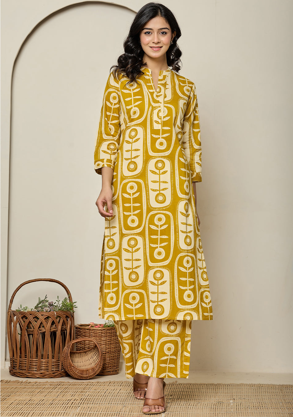 Ammanya Mustard BloomPod Co-ord Set