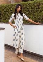 Ivory Ikkat Co-ord Set