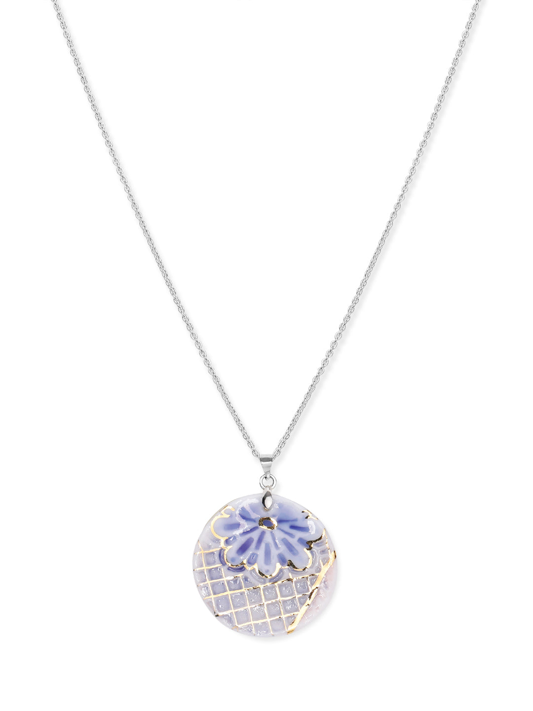 Sea blue Petal Earrings and Necklace set