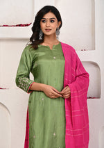 Olive and Magenta Palazzo Set