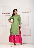 Olive and Magenta Palazzo Set