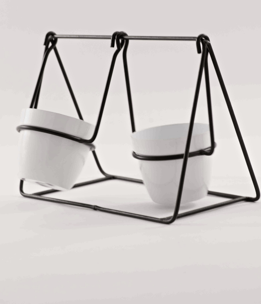 Twin Pots in Swing Stand