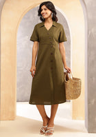 Earthcore Olive Midi Dress
