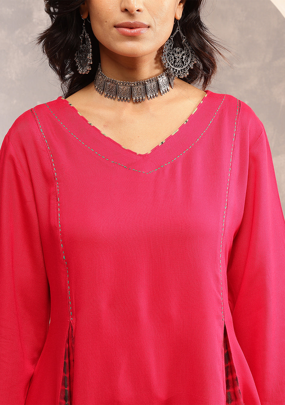 Ammanya Magenta Shibori Split Co-ord Set