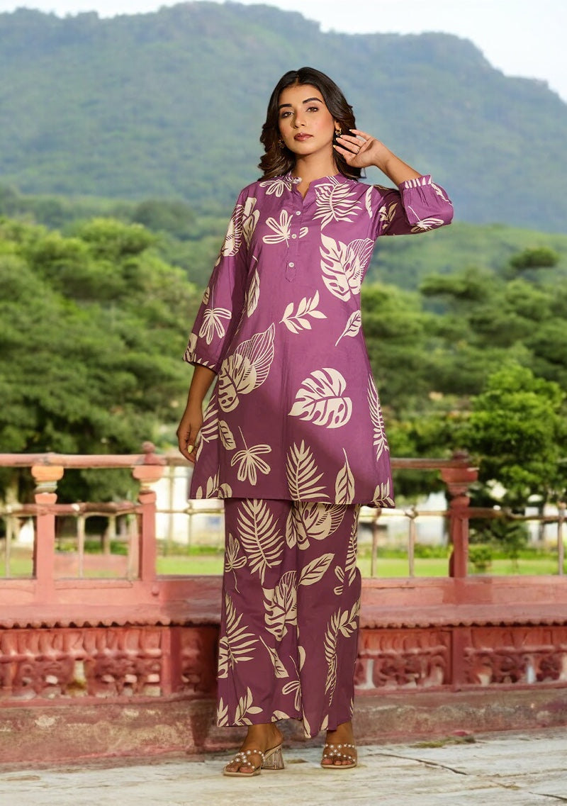 Plum Purple  Co-ord Set