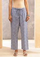 Navy Ripple Kurta Set