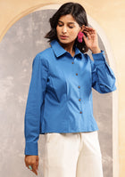 Blue Sculpted Fit Shirt