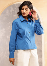 Blue Sculpted Fit Shirt