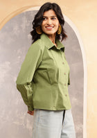 Olive Sculpted Shirt