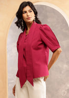 Berry Red Bow Top