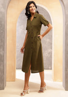 Earthcore Olive Midi Dress