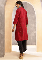 Garnet Grace Ikkat Kurta Set