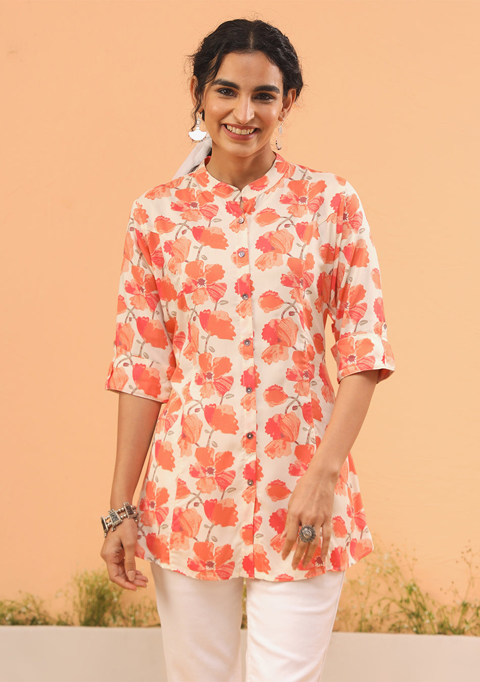 Coral Bloom Top