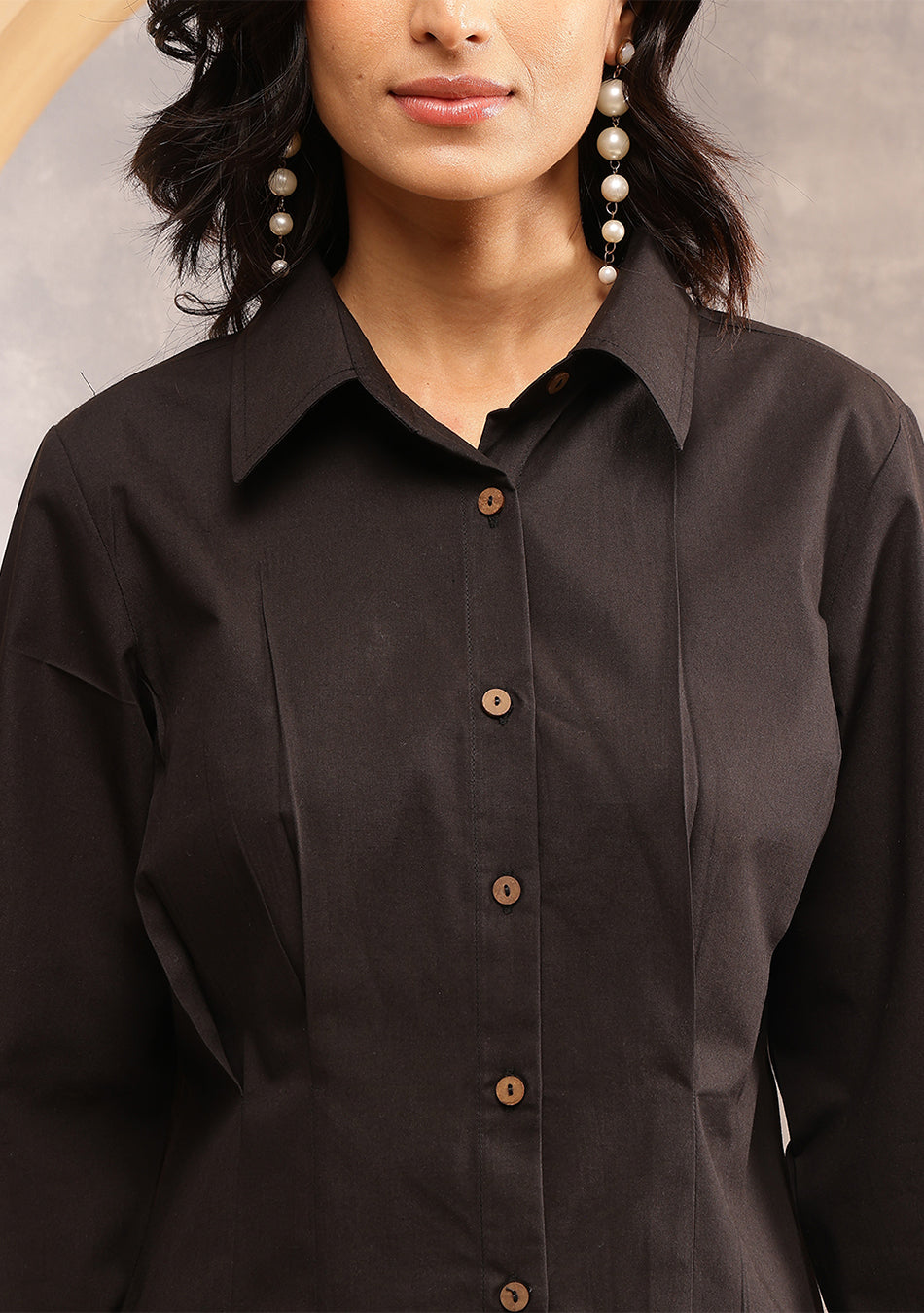 Black Sculpted Fit Shirt
