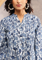 Indigo Meadow Flared Dress