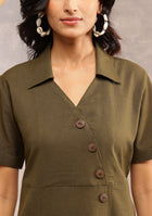 Earthcore Olive Midi Dress