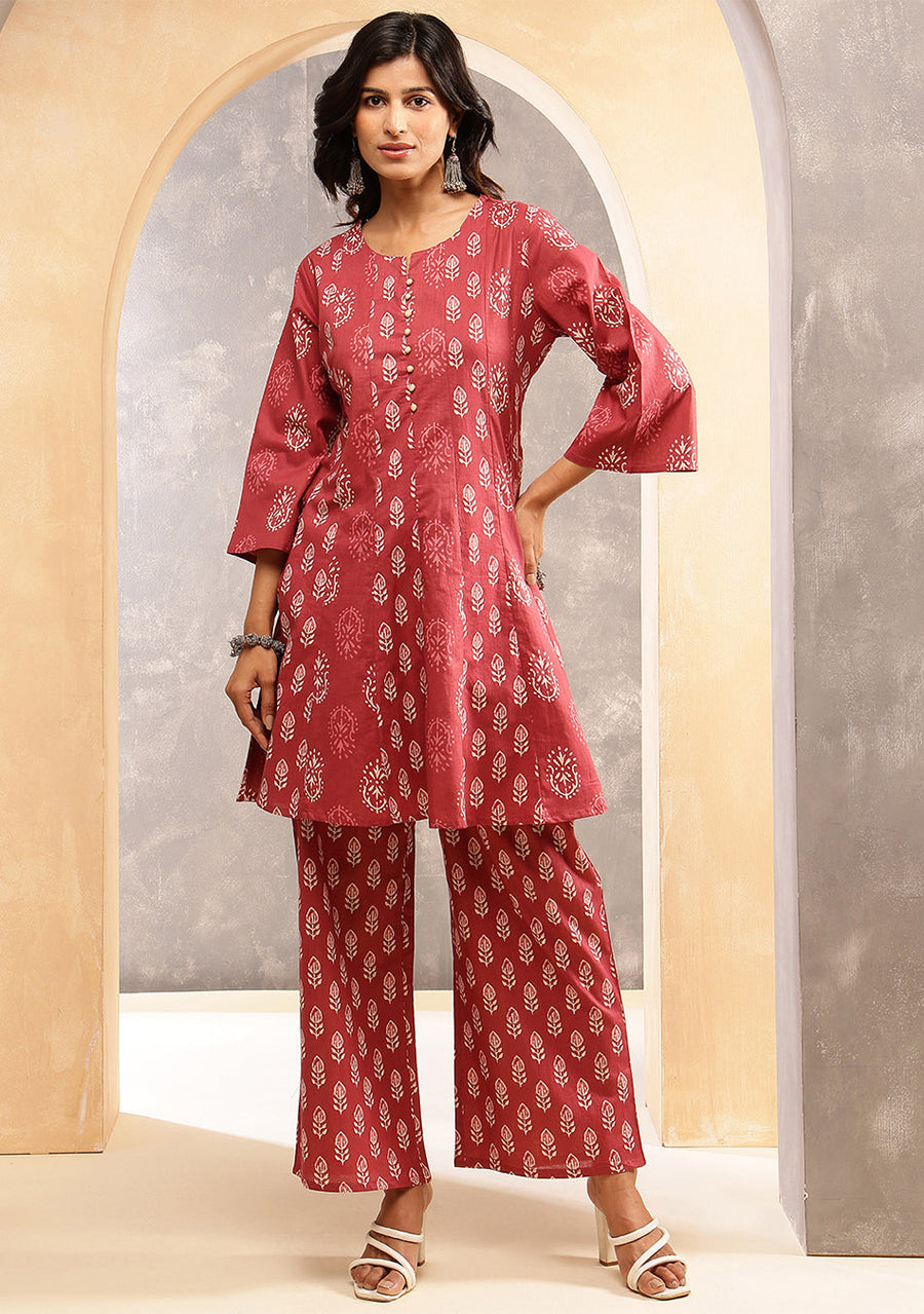 Terracotta Bloom Kurta Set