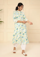 Ammanya PASTEL GREEN Floral Printed A-Line Kurta