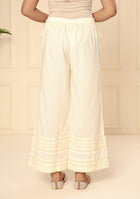 CREAM SCHIFFLY BORDER PANT