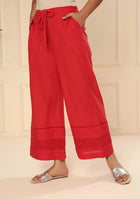 RED SCHIFFLY BORDER PANT