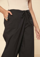 Black Afghani pant with pintex