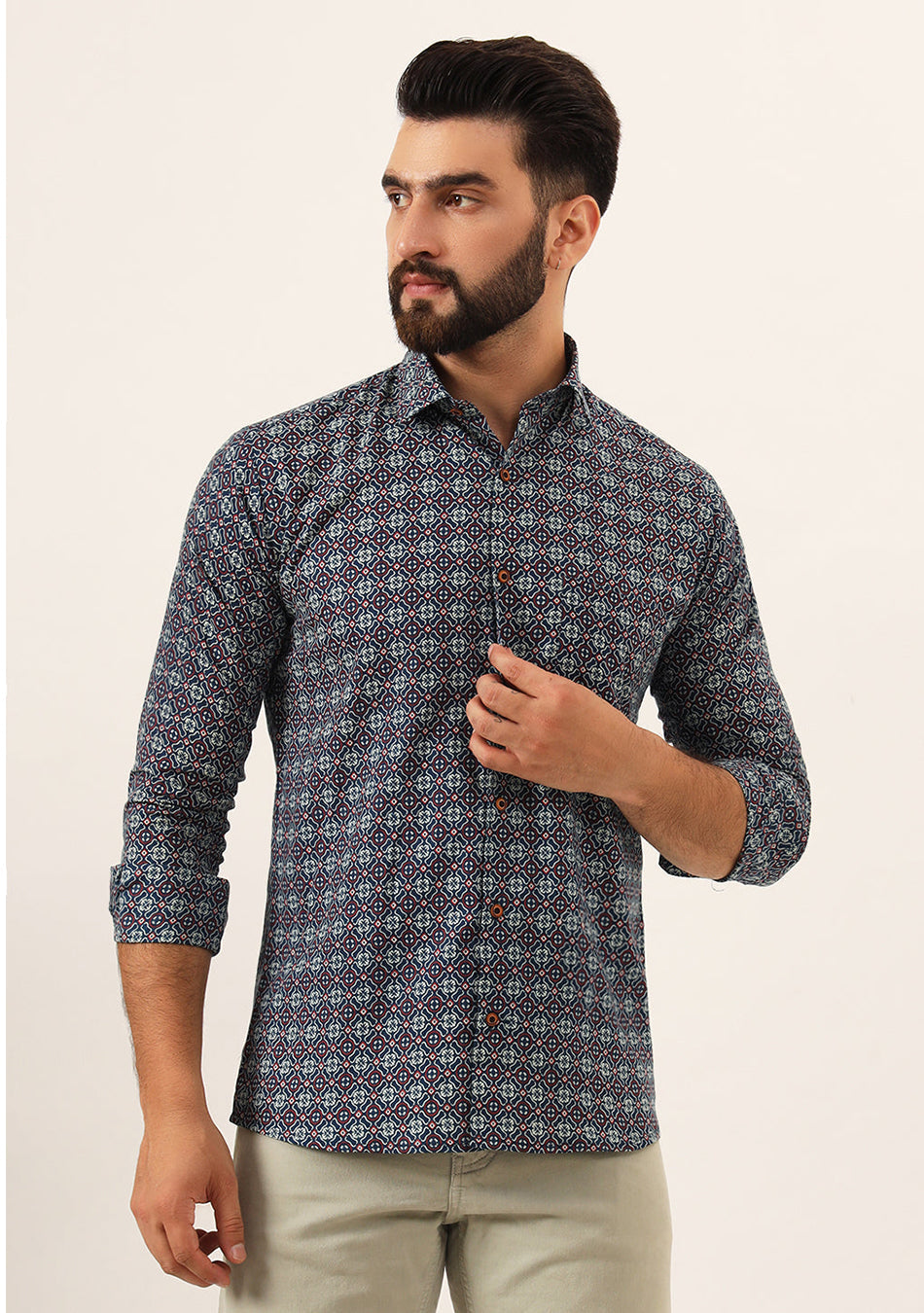 MultiColor Printed Pure Cotton Regular Fit Casual Shirt