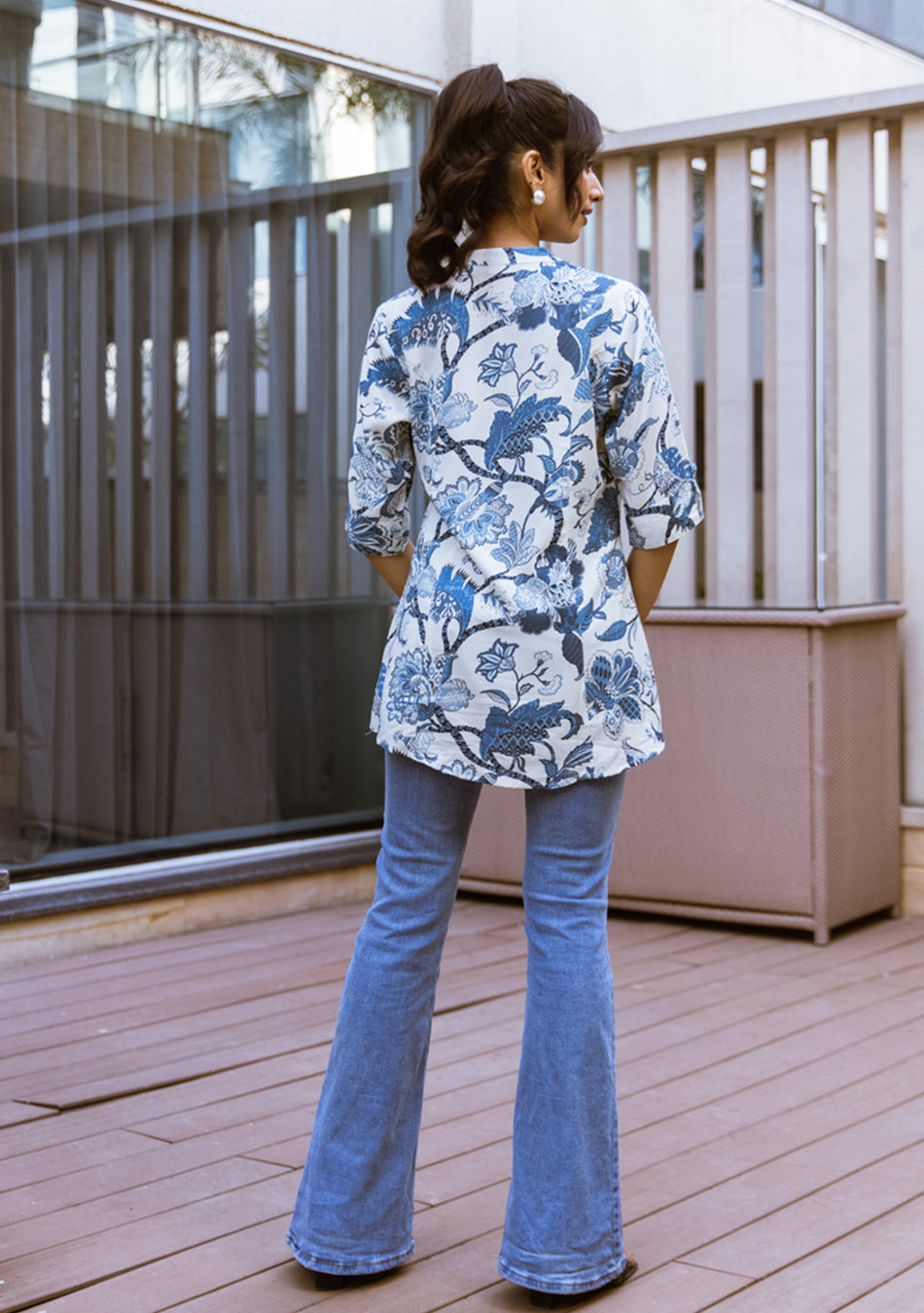 Ammanya Blue Willow Top