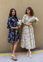 Sapphire Leafy Dress