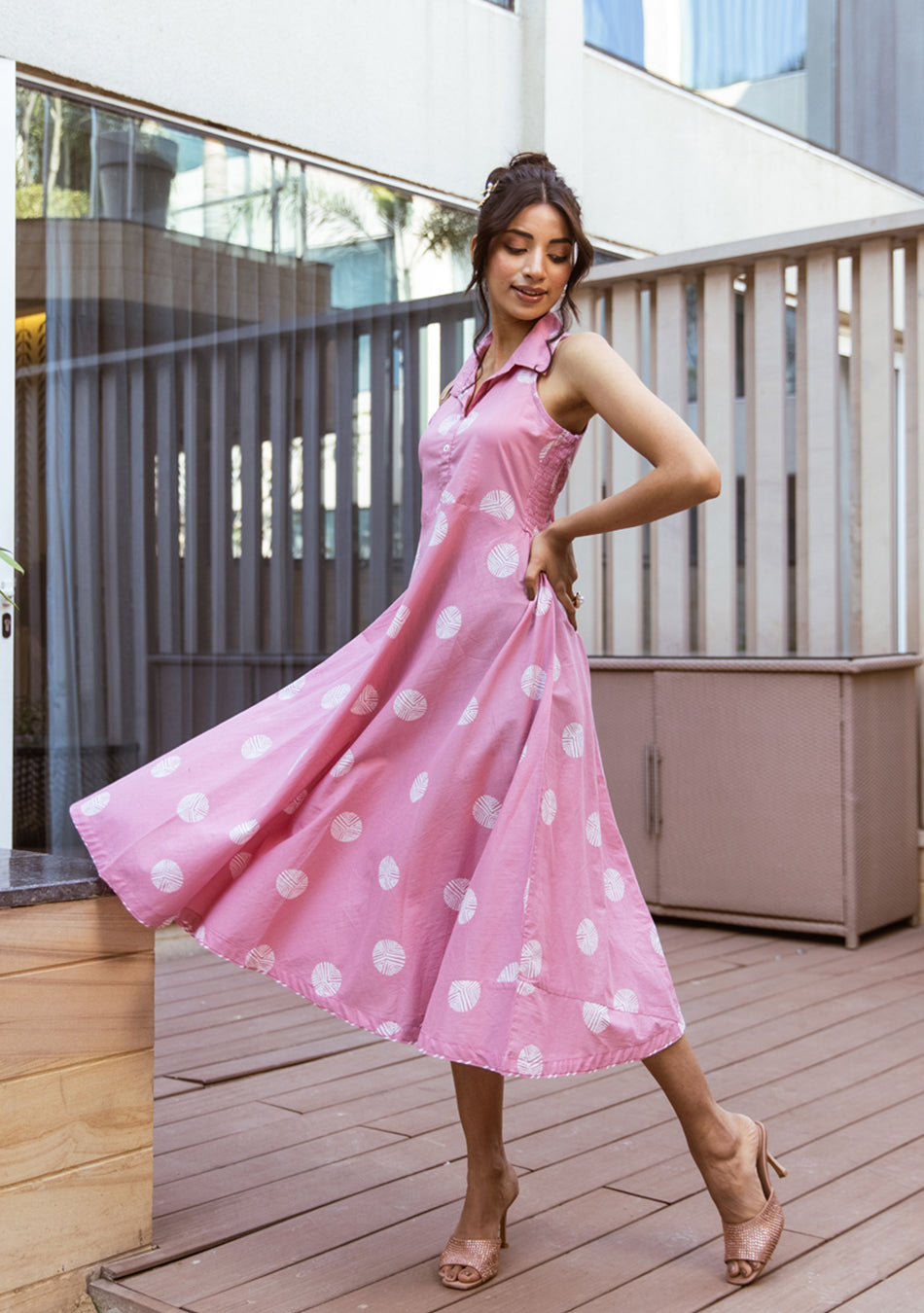 Blush Aura Midi Dress