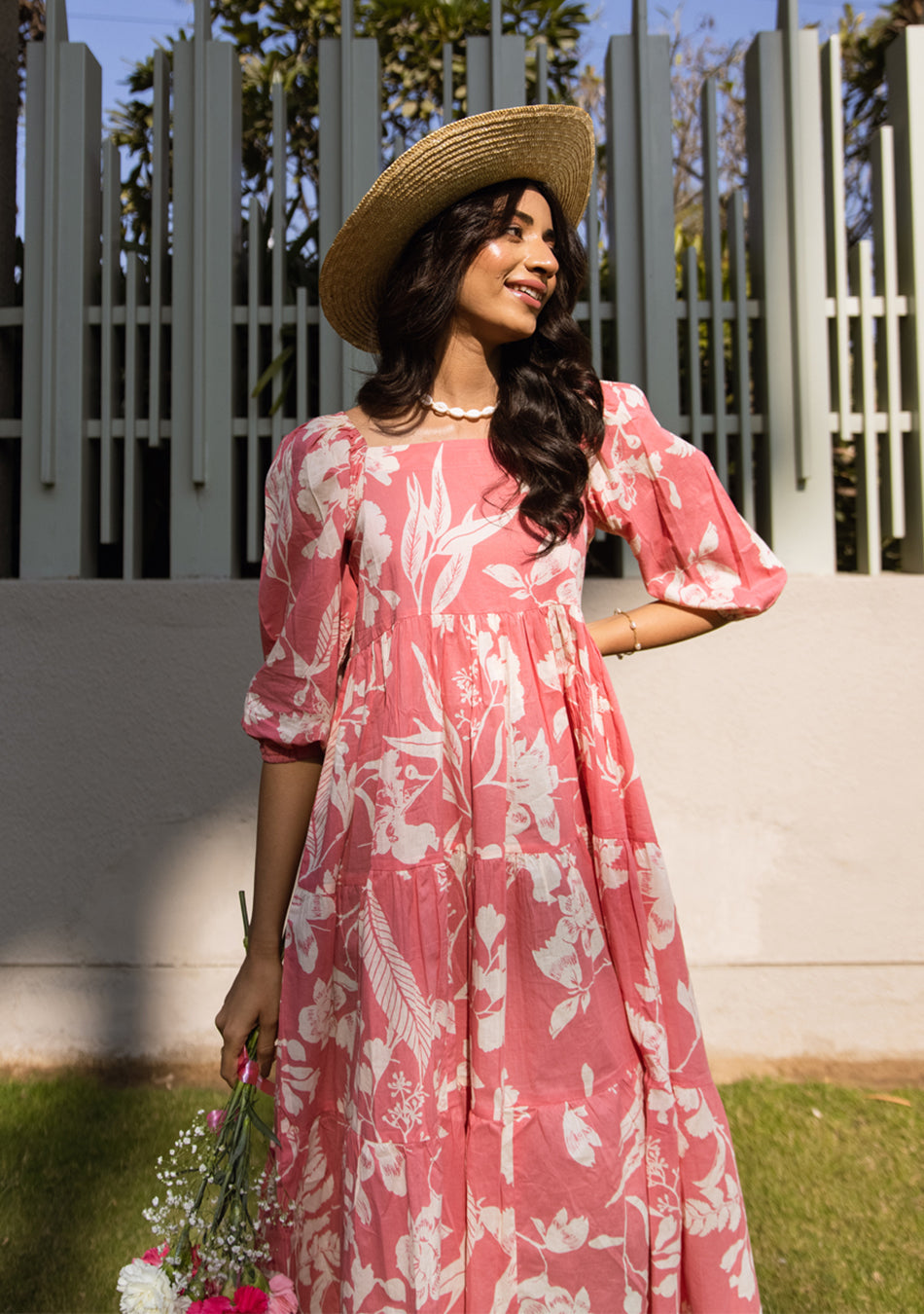 Ammanya Rosette Floral Dress