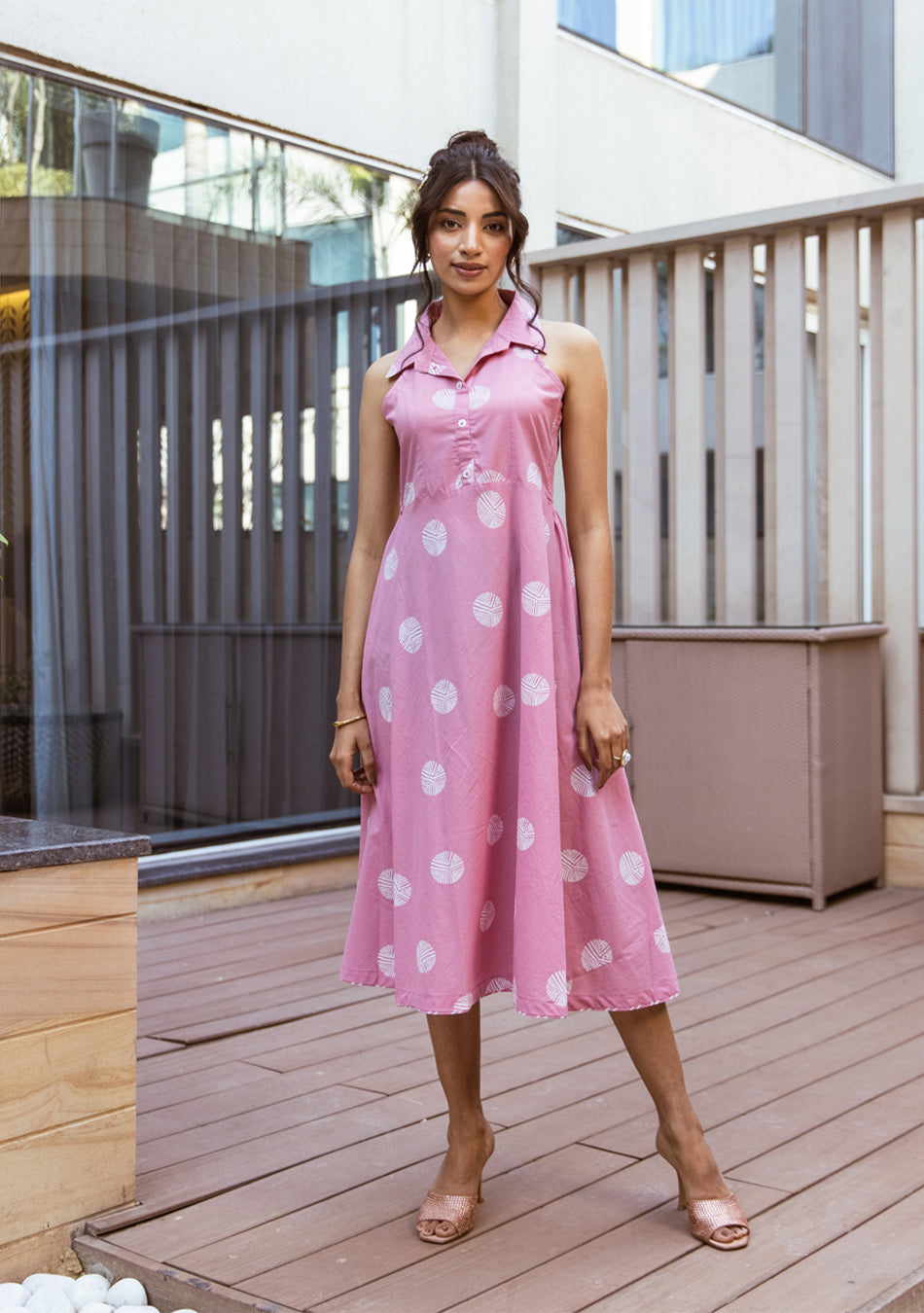 Ammanya Blush Aura Midi Dress