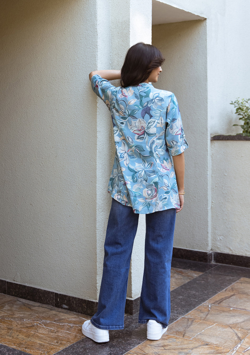 Ammanya Periwinkle Floral Top