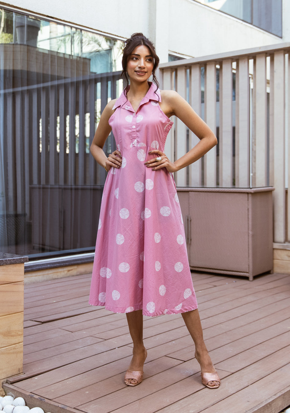 Blush Aura Midi Dress