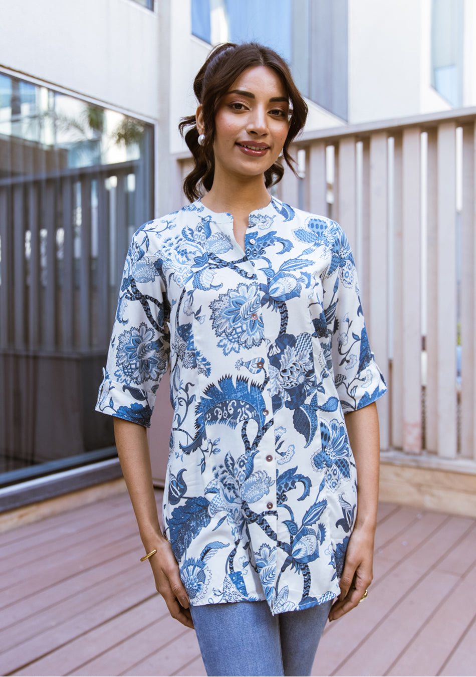 Ammanya Blue Willow Top