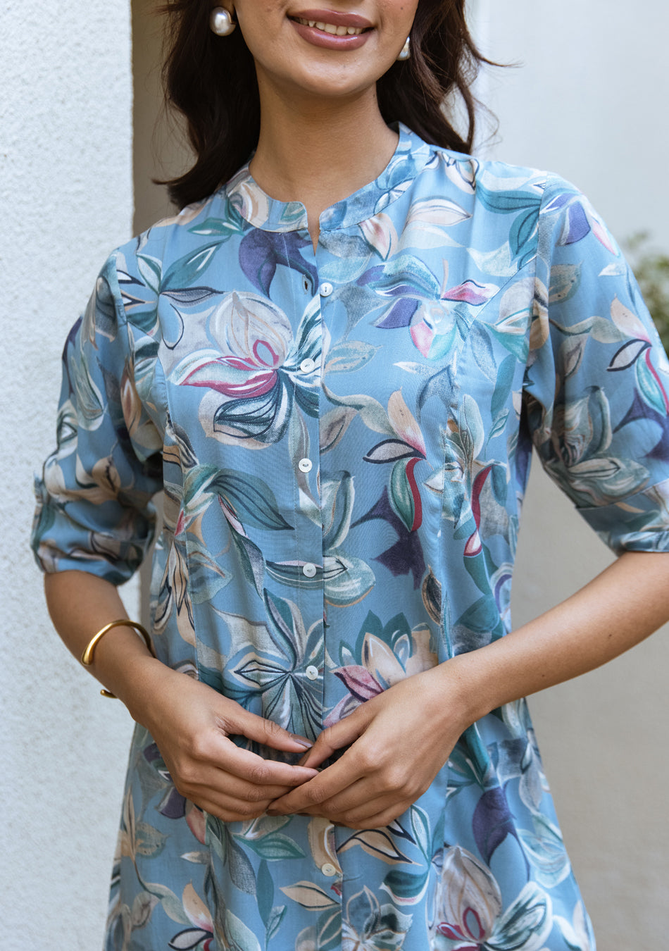 Ammanya Periwinkle Floral Top