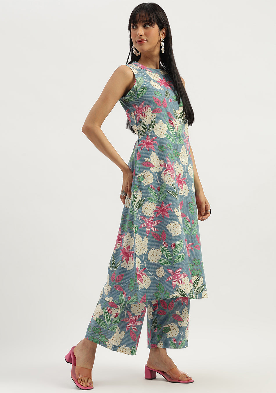 Blue Bloom Vibe Co-ord Set CII