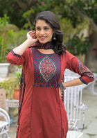 Rust Mehreen Printed Flex Suit Set
