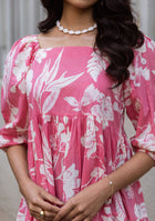Rosette Floral Dress