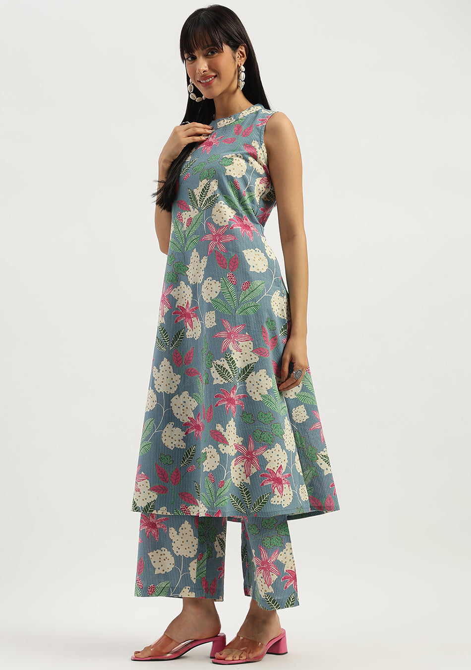 Blue Bloom Vibe Co-ord Set CII