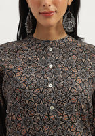 Mocha Maze Straight Kurta