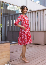 Red Floral Delight Dress