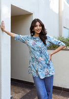 Periwinkle Floral Top