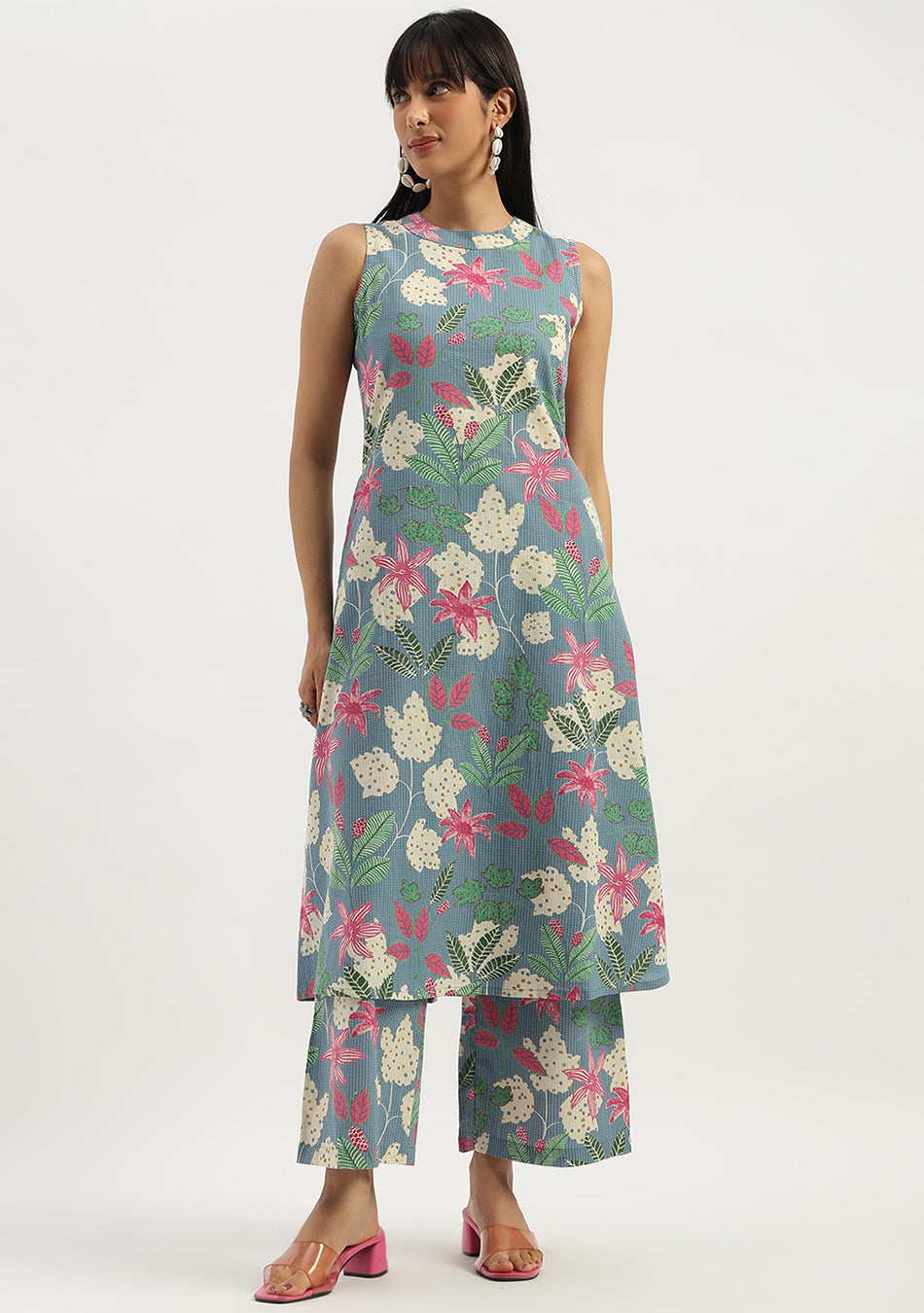 Blue Bloom Vibe Co-ord Set