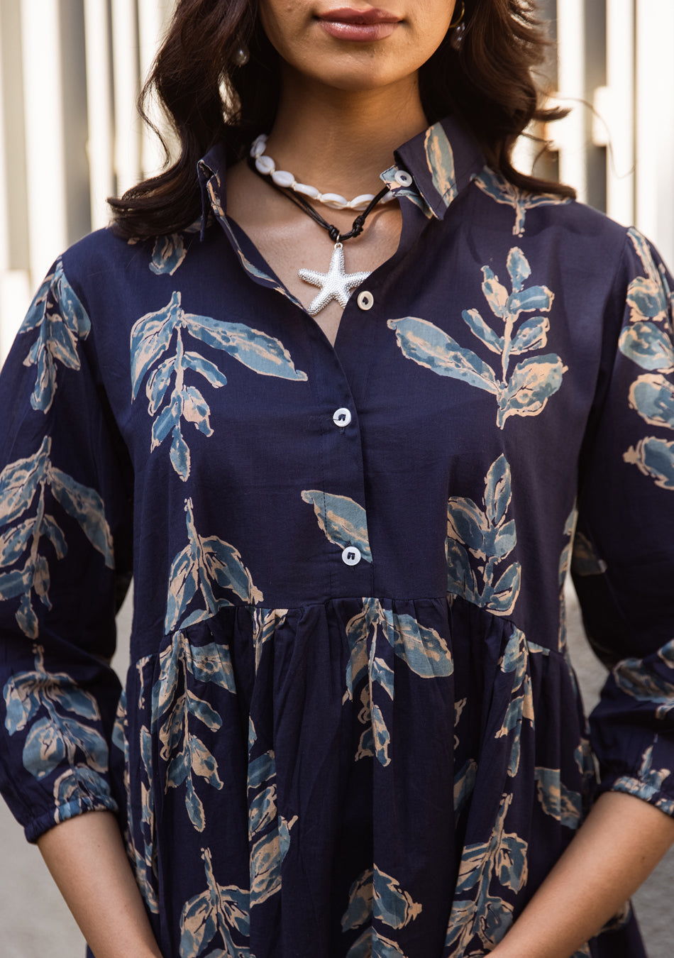 Ammanya Sapphire Leafy Dress