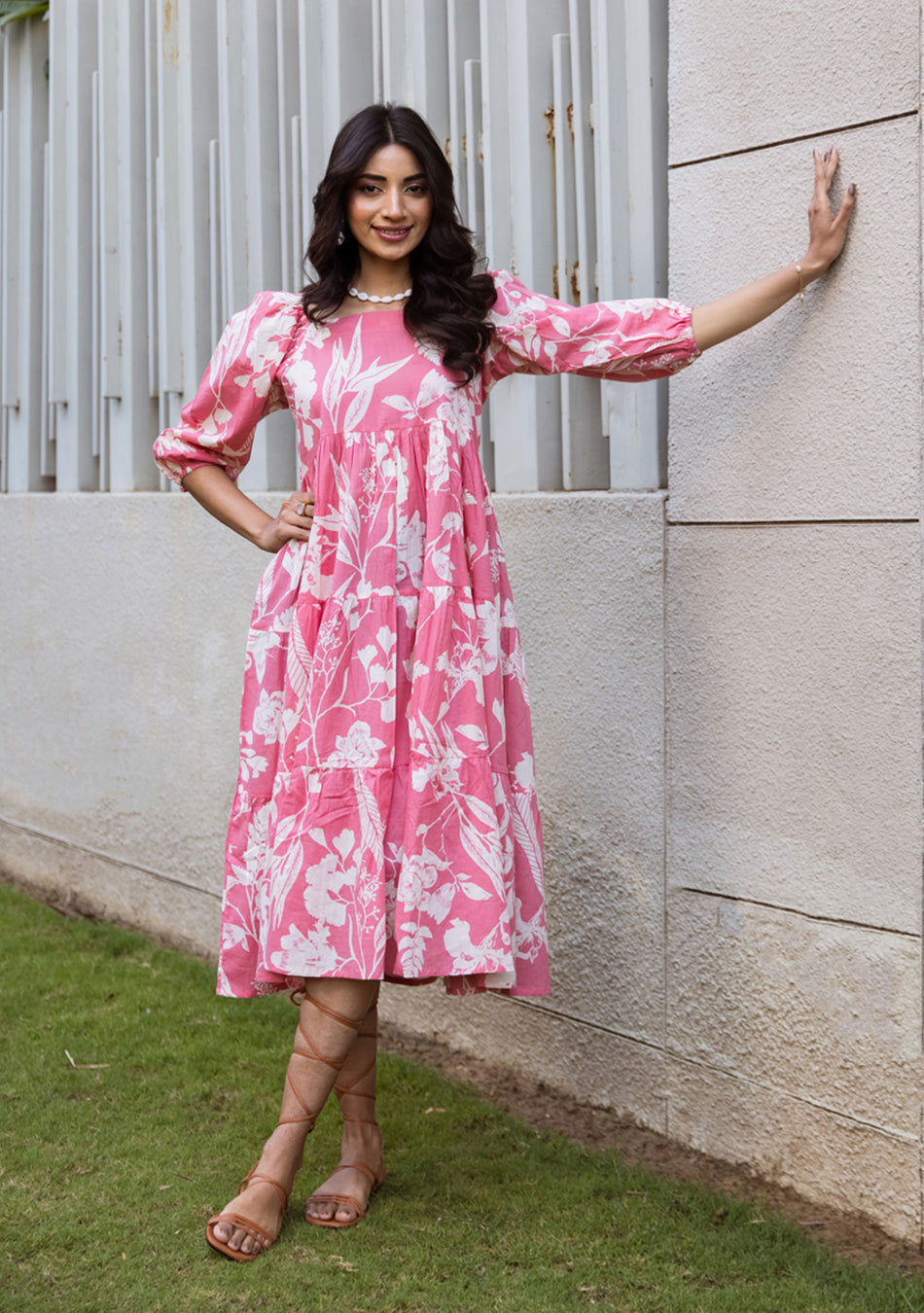 Ammanya Rosette Floral Dress