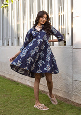 Sapphire Leafy Dress