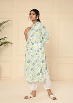 Ammanya PASTEL GREEN Floral Printed A-Line Kurta