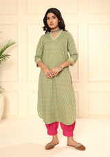 Olive Blossom Kurta